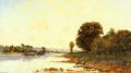 Lavandières dans une rivière Paysage Wi scènes Hippolyte Camille Delpy